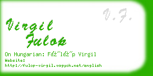 virgil fulop business card